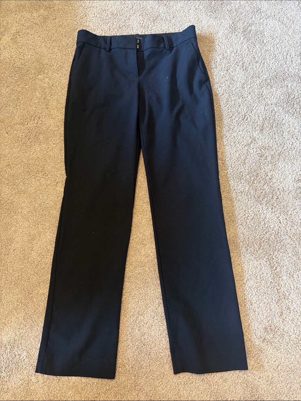 Ann Taylor Seasonless Stretch Navy Straight Leg Pants Size 2
